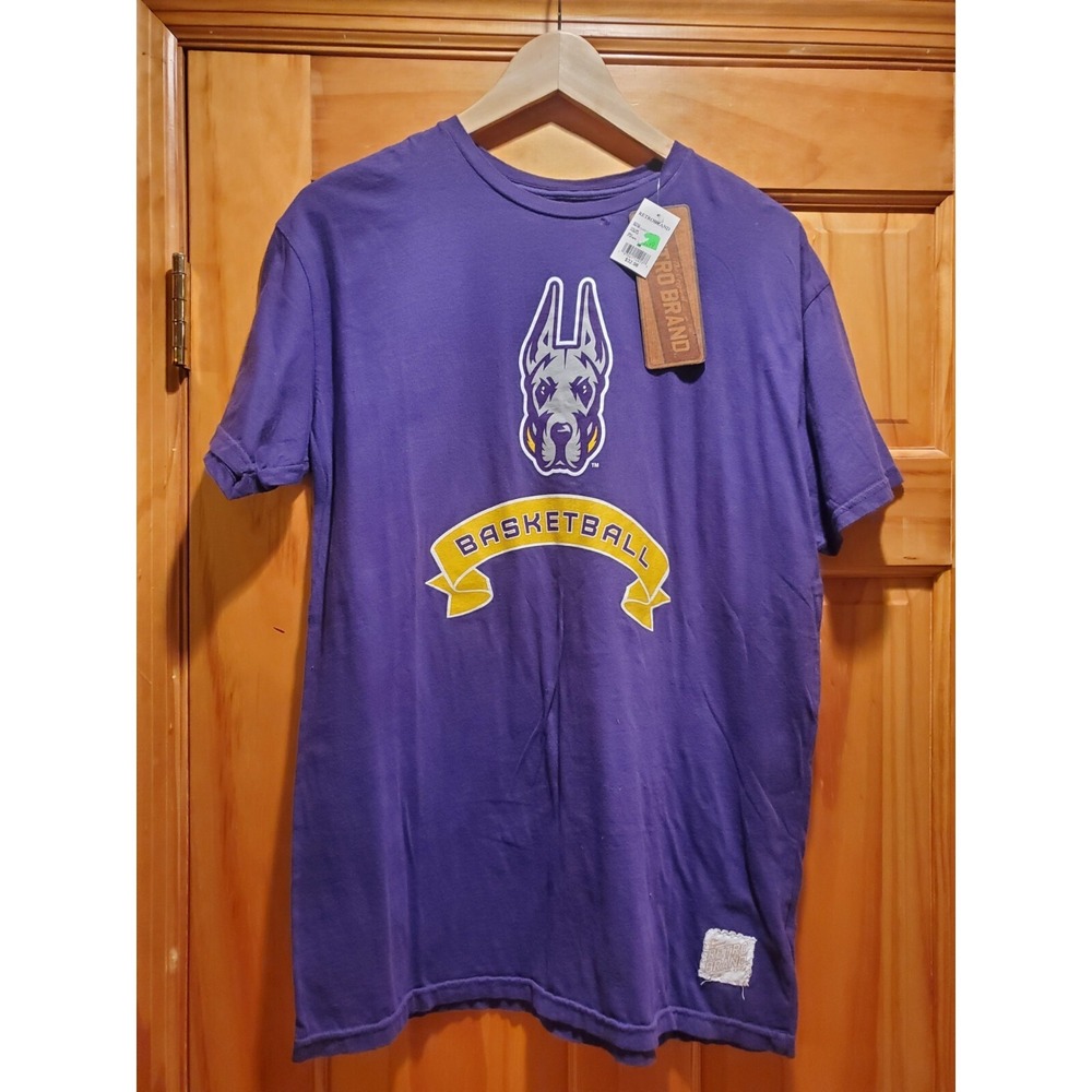 University At Albany T Shirt Great Danes Basketball Purple Mens Size Medium